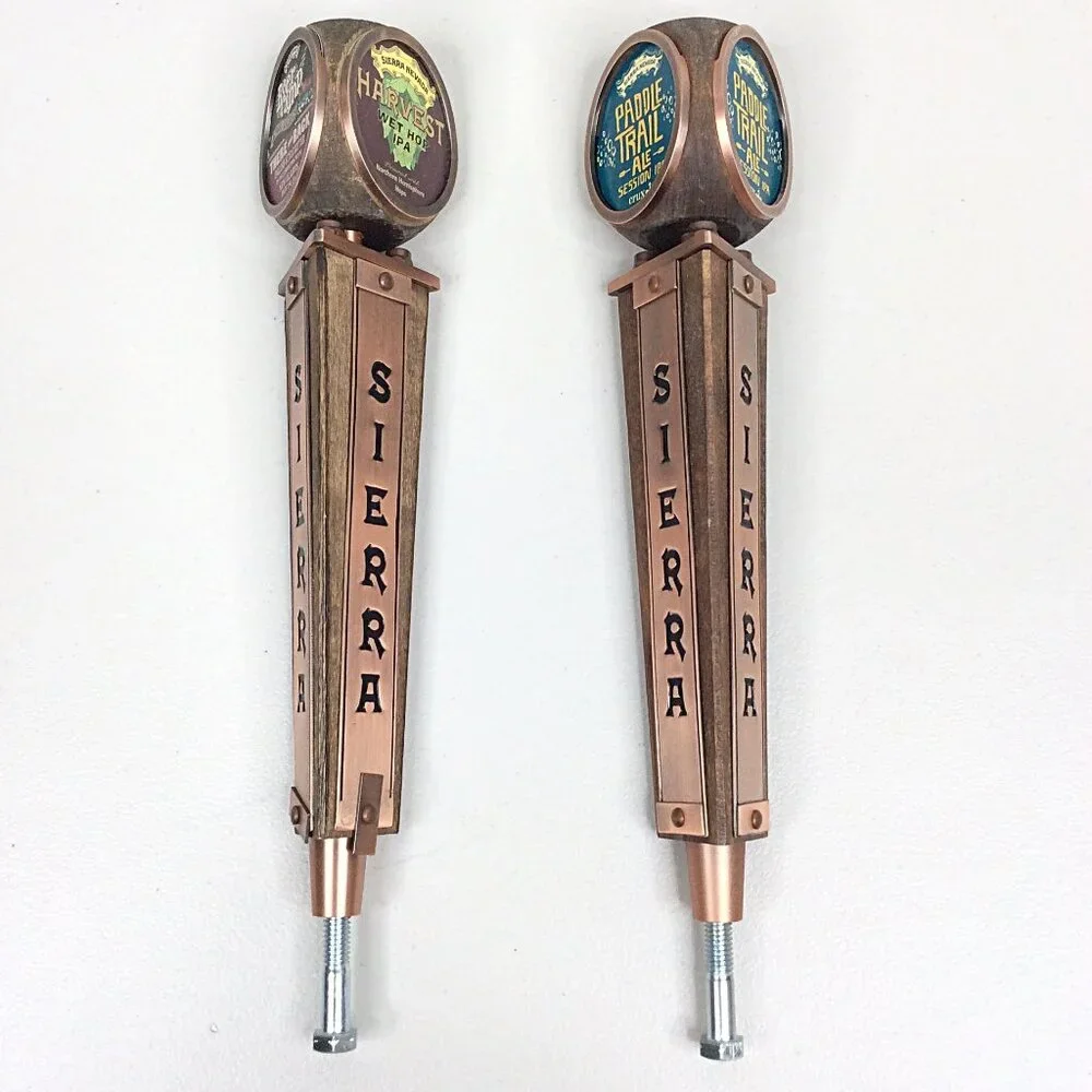 Lot of 2 Sierra Nevada Beer Tap Handles Paddle Trail Ale Beer‎ Camp There & Back
